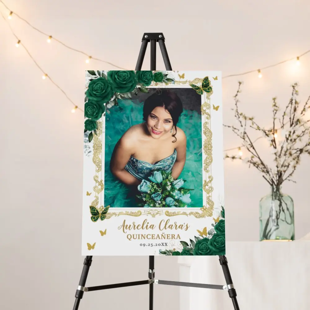 emerald_green_floral_butterflies_quinceanera_photo_foam_board-rd968cfcfccb34034be68f7863f8772a5_uqgpv_1000.webp