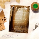 Chic Country Tree String Lights Rustic Wedding Invitation