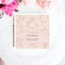 Cute ocean beach little pearl baby shower napkins