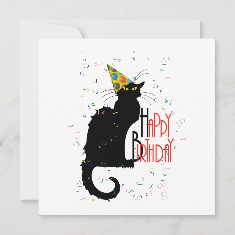 Le Chat Noir - HAPPY BIRTHDAY! Invitation