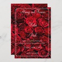 Elegant Red Roses Wedding invitation