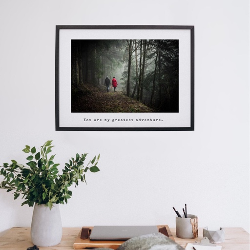 Minimalist Photo and Typewriter Caption Poster