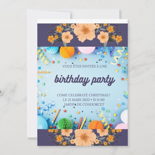 Invitation anniversaire