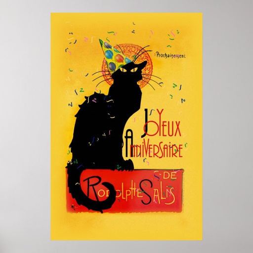 Le Chat Noir - Joyeux Anniversaire Poster