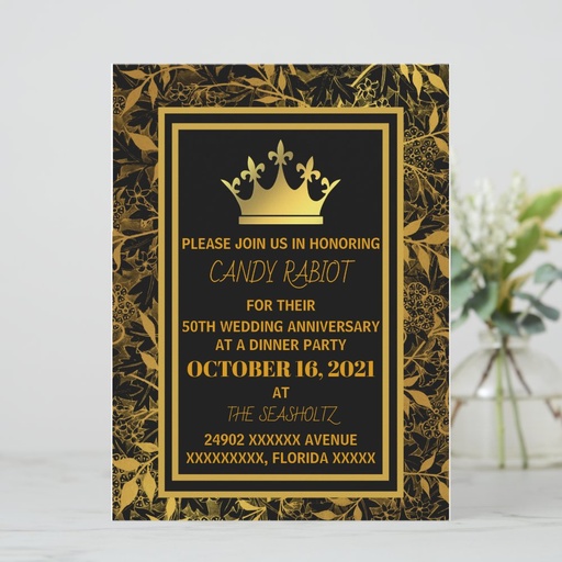 50TH wedding anniversary invitation